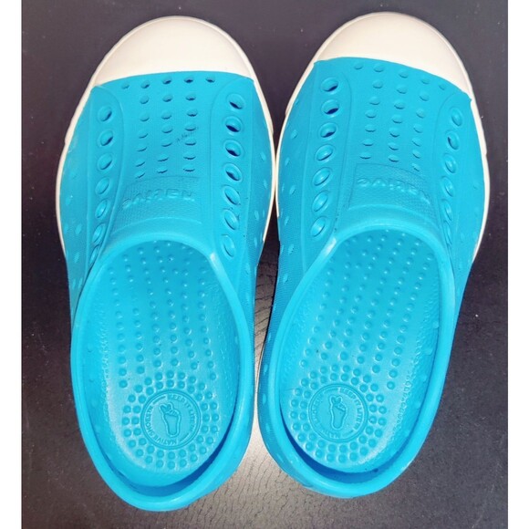 Native Bloom Little Kids Sky Blue Size C8 Unisex Slip On Lite Sandals - Picture 3 of 13
